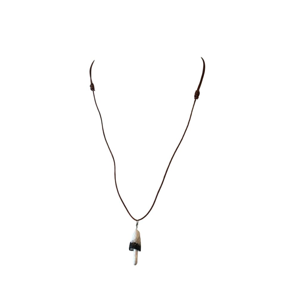 Handmade Mushroom pendant necklace